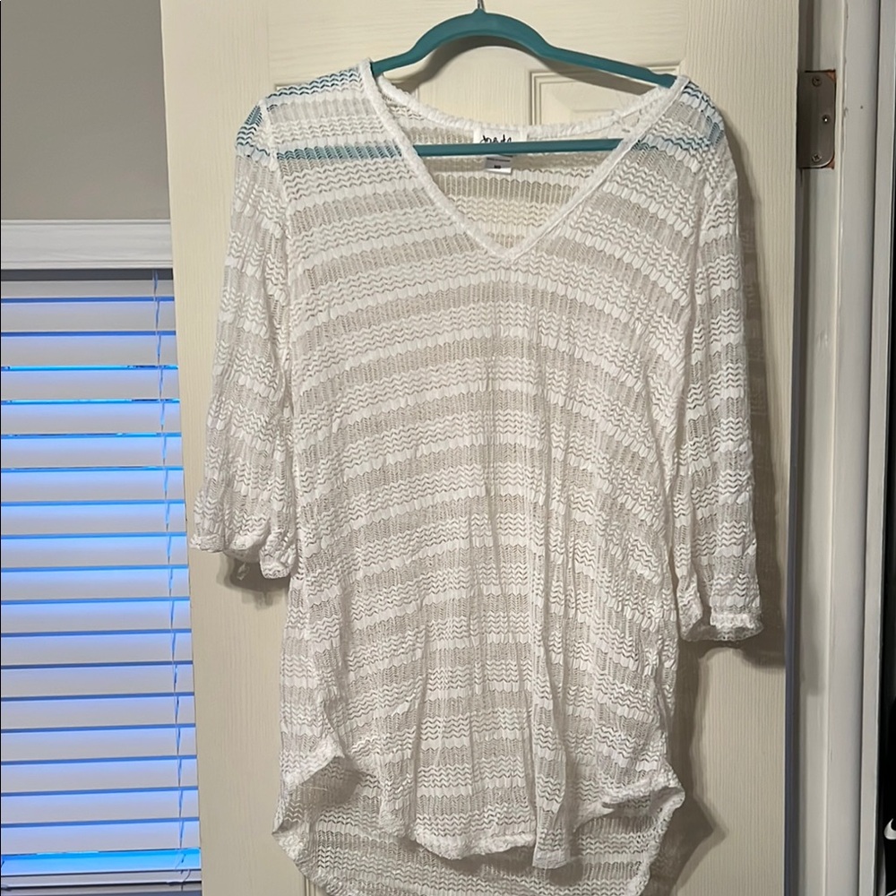 White bathing suit cover up